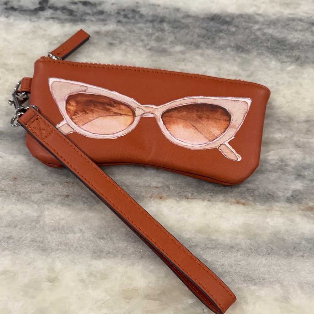 Rae Dunn Orange Zippered Pouch